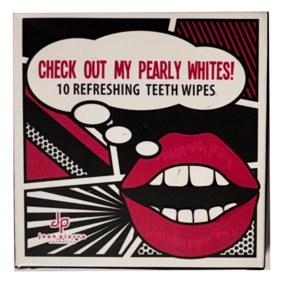NEW IN BOX - JEAN PIERRE TEETH WIPES - 10PCS - GREAT FOR WINE STAINED TEETH - Picture 2 of 3
